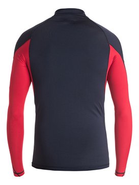 quiksilver, Performer - Lycra à manches longues, NAVY BLAZER/QUIK RED (xbbr) Performer - Long Sleeve Rash Vest UQBWR03034