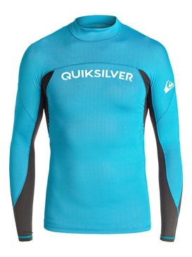 quiksilver, Performer - Lycra à manches longues, BLUE DANUBE/ TARMAC (xbbs) Performer - Long Sleeve Rash Vest UQBWR03034