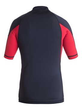 quiksilver, Performer - Lycra à manches courtes, NAVY BLAZER/QUIK RED (xbbr) Performer - Short Sleeve Rash Vest UQBWR03035