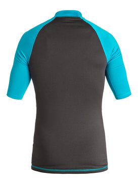 quiksilver, Active - Lycra à manches courtes, TARMAC/ BLUE DANUBE (xkbk) Active - Short Sleeve Rash Vest UQBWR03039