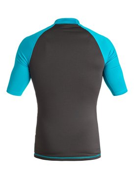 quiksilver, Active - Lycra à manches courtes, TARMAC/ BLUE DANUBE (xkbk) Active - Short Sleeve Rash Vest UQYWR03065