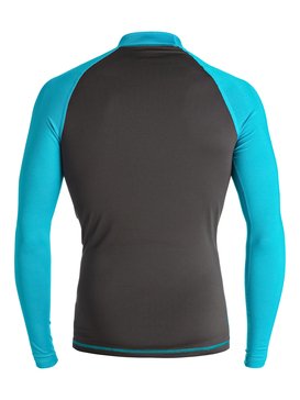 quiksilver, Active - Lycra à manches longues, TARMAC/ BLUE DANUBE (xkbk) Active - Long Sleeve Rash Vest UQYWR03066