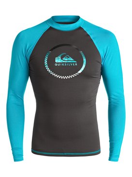 quiksilver, Active - Lycra à manches longues, TARMAC/ BLUE DANUBE (xkbk) Active - Long Sleeve Rash Vest UQYWR03066