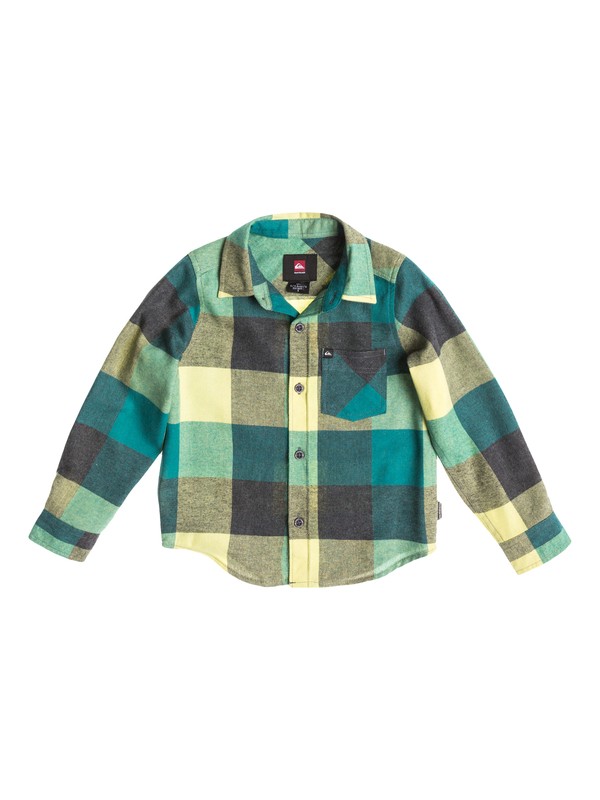 quiksilver, Boys 4-7 Box Plaid Long Sleeve Shirt, Bayou - Solid (bqj0) 0 Boys 4-7 Box Plaid Long Sleeve Shirt 40454036 Quiksilver