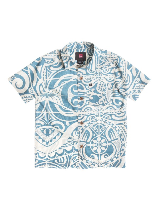 quiksilver, Boys 4-7 Pua Short Sleeve Shirt, Bluestone - Solid (bmc0) 0 Boys 4-7 Pua Short Sleeve Shirt 40454143 Quiksilver