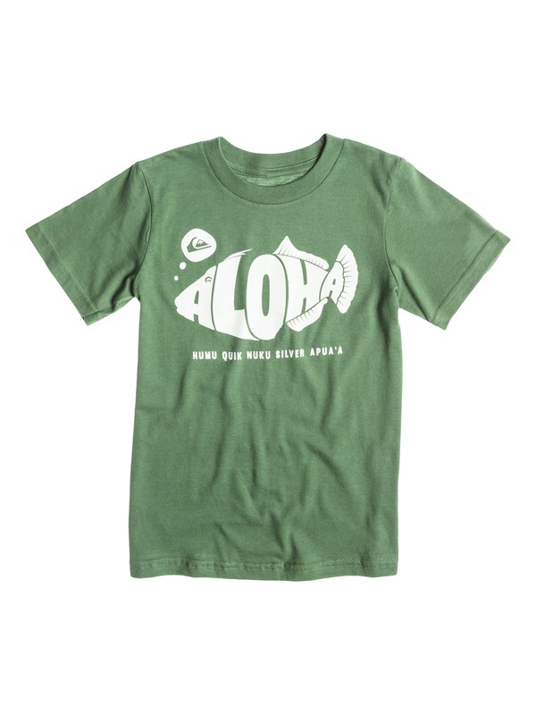 quiksilver, Boys 4-7 Humu T-Shirt, Elm Green - Solid (gpg0) 0 Boys 4-7 Humu T-Shirt 40454192 Quiksilver