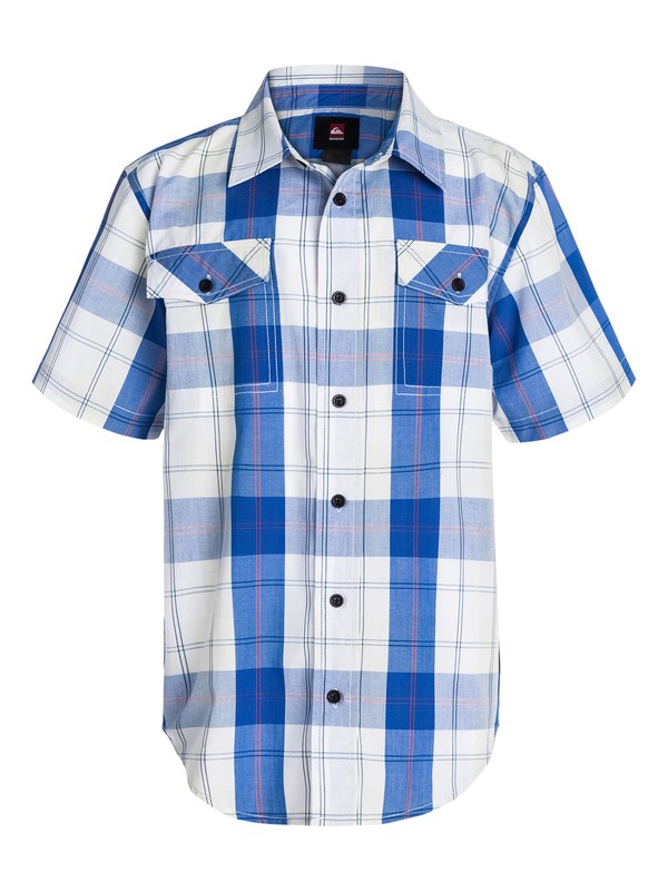 quiksilver, Boys 8-16 Camp Plaid Shirt, Olympian Blue (bqz0) 0 Boys 8-16 Camp Plaid Shirt 40464035 Quiksilver