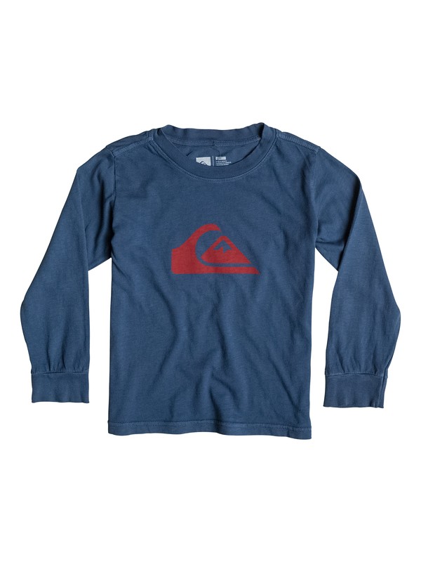 quiksilver, Baby Mountain & Wave LS Tee, Dark Denim (brq0) 0 Baby Mountain & Wave LS Tee 40474003 Quiksilver