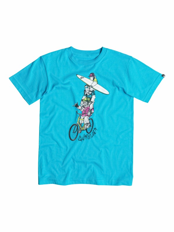 quiksilver, Boys 2-4 Monkeyteers T-Shirt, Hawaiian Ocean (bmj0) 0 Boys 2-4 Monkeyteers T-Shirt 40544063 Quiksilver