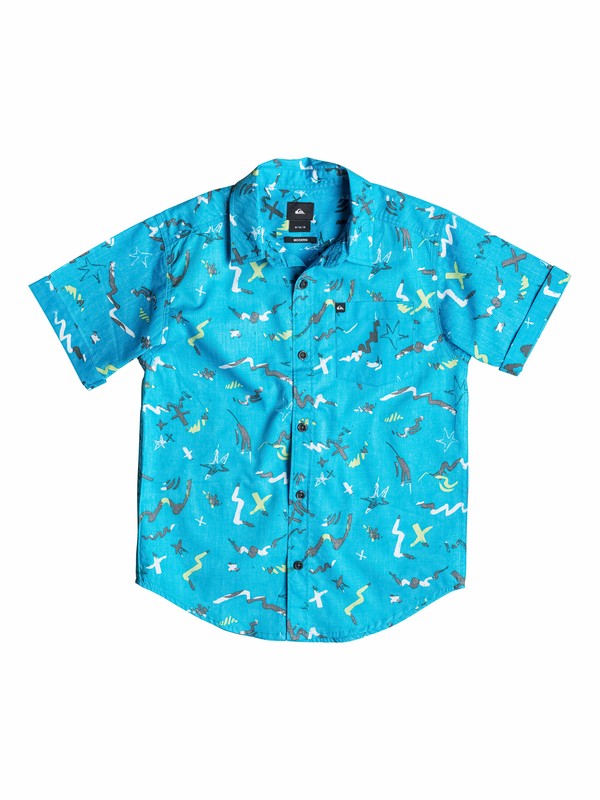 quiksilver, Boys 4-7 Warsplash Reverse Shirt, Hawaiian Ocean (bmj0) 0 Boys 4-7 Warsplash Reverse Shirt 40554134 Quiksilver