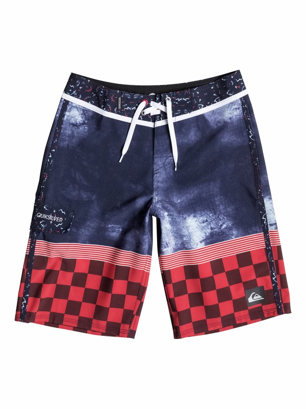 quiksilver, Boys 8-16 Check Trip Boardshorts, Navy Blazer - Solid (byj0) 0 Boys 8-16 Check Trip Boardshorts 40565083 Quiksilver