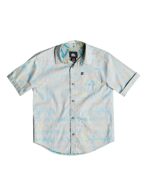 quiksilver, Boys 4-7 Day Rave Short Sleeve Shirt, Steeple Gray (smc0) 0 Boys 4-7 Day Rave Short Sleeve Shirt 40654036 Quiksilver