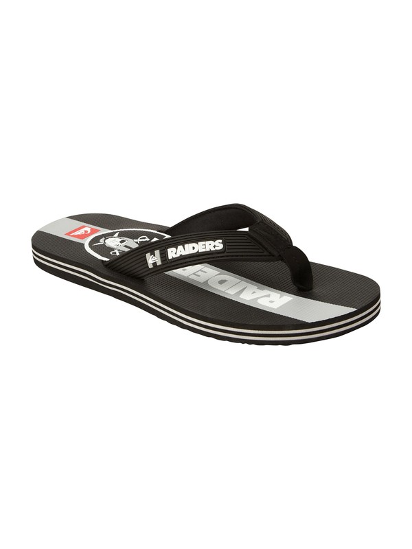 quiksilver, Oakland Raiders NFL Sandals, BLACK (blk) 0 Oakland Raiders NFL Sandals 857440 Quiksilver