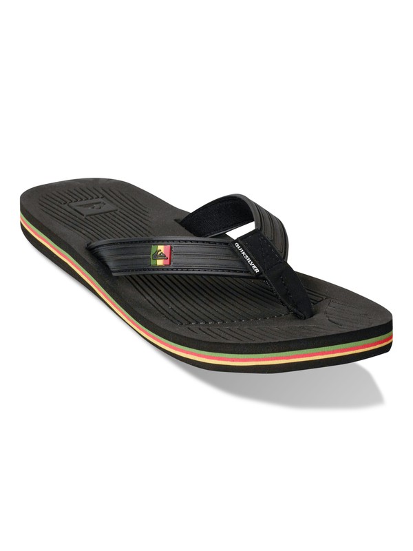 quiksilver, Solstice Sandal, BLACK/RASTA (brs) 0 Solstice Sandal 857464 Quiksilver