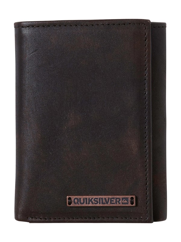 quiksilver, Basin Leather Wallet, VINTAGE BROWN (dkv) 0 Basin Leather Wallet 858C45 Quiksilver