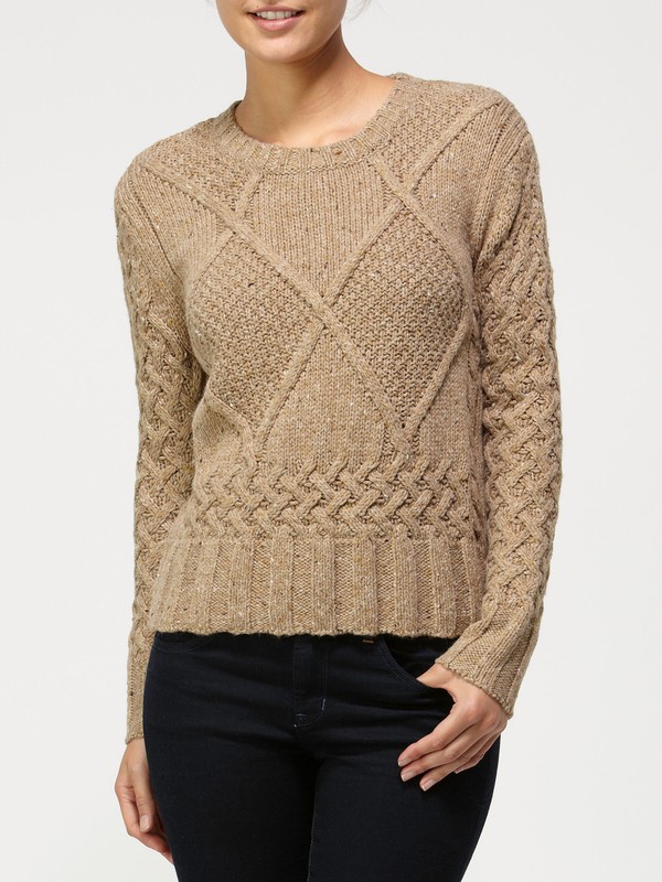 quiksilver, QSW Delancey Pullover Sweater, CAMEL HEATHER (cam) 0 QSW Delancey Pullover Sweater 874121 Quiksilver