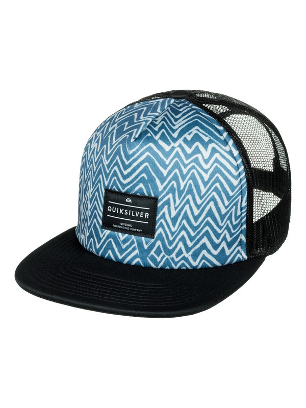 quiksilver, Brissells - Cappellino Trucker, VINTAGE INDIGO (byl0) 0 Brissells - Cappellino Trucker Blue AQBHA03283 Quiksilver