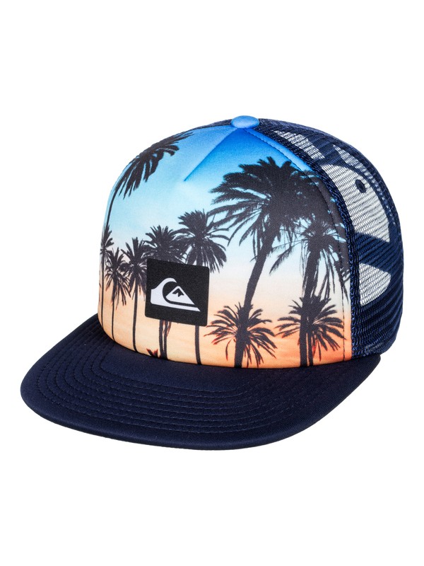 quiksilver, Mix Tape - Trucker Cap, SILVER LAKE BLUE (bjq0) 0 Mix Tape - Trucker Cap Blue AQBHA03284 Quiksilver
