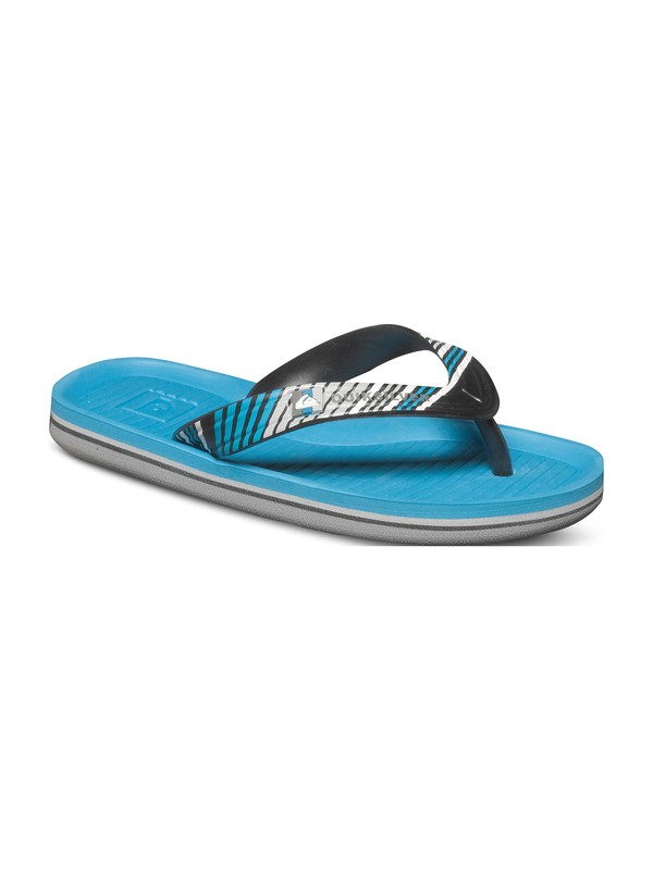 quiksilver, Boys Haleiwa Print Sandal, BLUE/BLACK/WHITE (xbkw) 0 Boys Haleiwa Print Sandal AQBL100001 Quiksilver