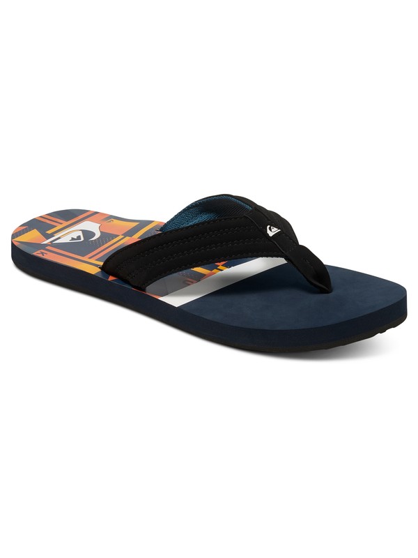 quiksilver, Basis - Flip-Flops, BLUE/WHITE/ORANGE (xbwn) 0 Basis - Flip-Flops Blue AQBL100009 Quiksilver
