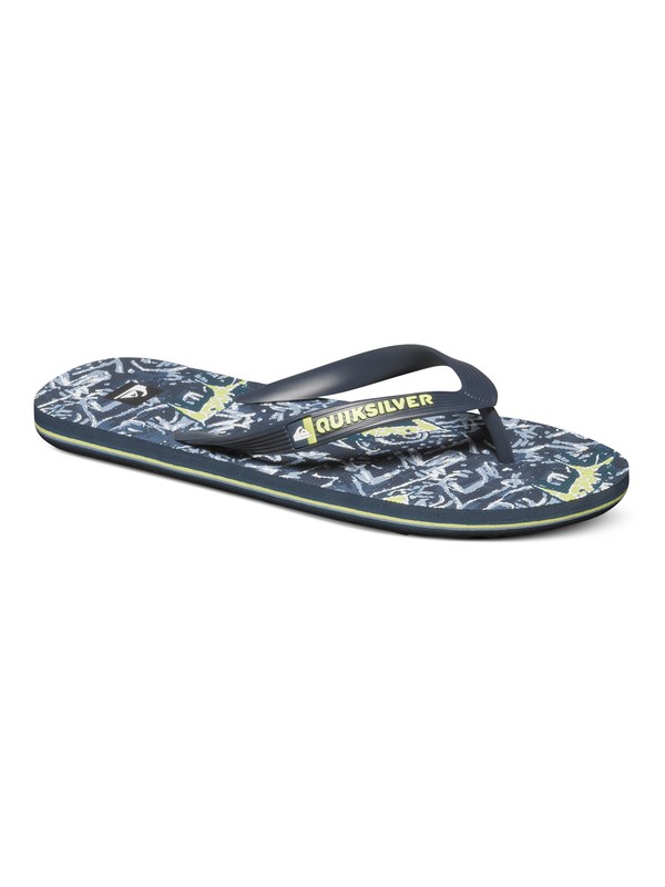 quiksilver, Boys 8-16 Molokai Art Sandals, BLUE/BLUE/GREEN (xbbg) 0 Boys 8-16 Molokai Art Sandals AQBL100014 Quiksilver