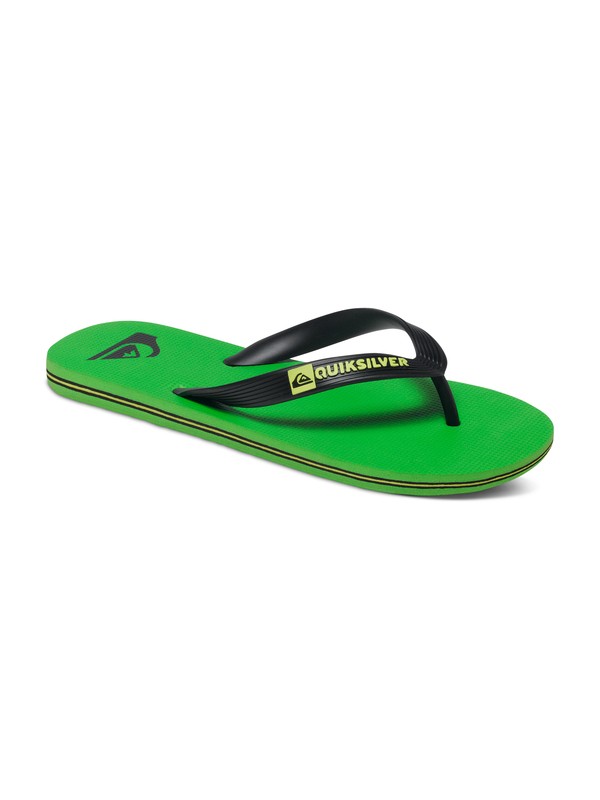 quiksilver, Molokai - Tongs, BLACK/GREEN/BLACK (xkgk) 0 Molokai - Tongs Noir AQBL100017 Quiksilver