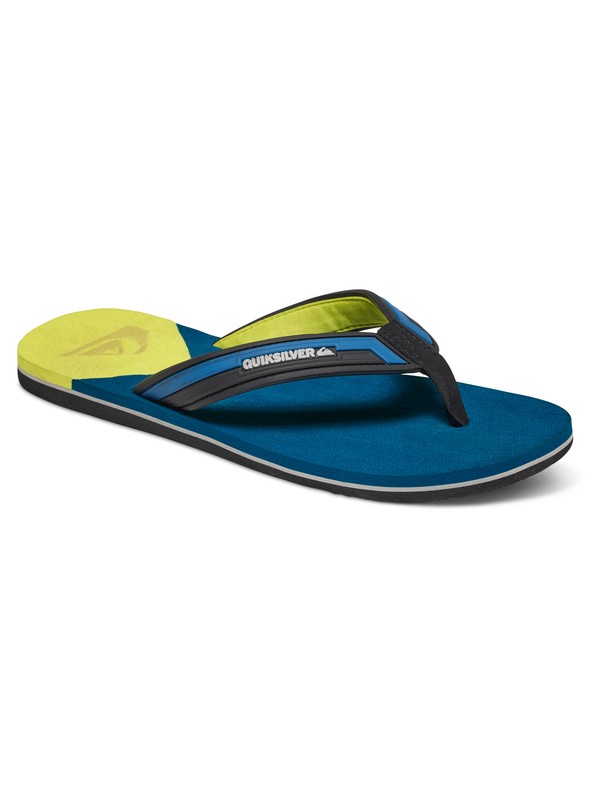 quiksilver, Molokai Deluxe - Tongs, BLUE/YELLOW/BLUE (xbyb) 0 Molokai Deluxe - Tongs Bleu AQBL100202 Quiksilver