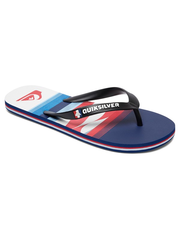quiksilver, Boy's 8-16 Molokai Sandals, BLACK/RED/BLUE (xkrb) 0 Boy's 8-16 Molokai Sandals Black AQBL100208 Quiksilver