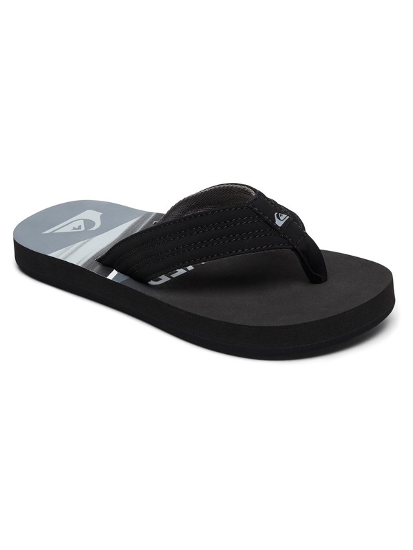 quiksilver, Boy's 8-16 Basis Sandals, BLACK/BLACK/GREY (xkks) 0 Boy's 8-16 Basis Sandals Black AQBL100224 Quiksilver