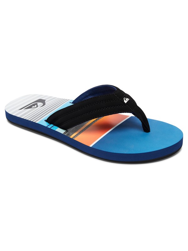 quiksilver, Boy's 8-16 Basis Sandals, BLACK/RED/BLUE (xkrb) 0 Boy's 8-16 Basis Sandals Black AQBL100224 Quiksilver