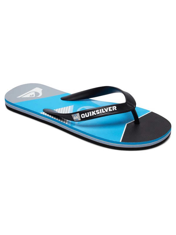quiksilver, Molokai Slash Fade Logo - Flip-Flops, BLACK/BLUE/GREY (xkbs) 0 Molokai Slash Fade Logo - Flip-Flops Black AQBL100264 Quiksilver