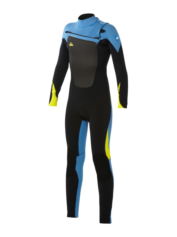 quiksilver, Syncro 3/2mm Fullsuit Chest Zip, BLACK/BLUE/YELLOW (xkby) 0 Syncro 3/2mm Fullsuit Chest Zip AQBW103004 Quiksilver