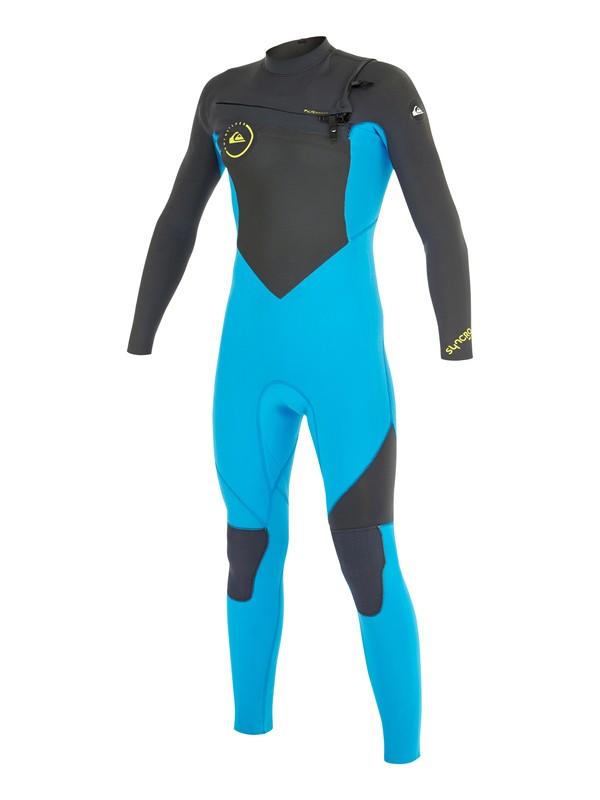 quiksilver, Syncro GBS 3/2mm - Traje de surf con cremallera trasera, GRAPHITE/ CYAN (xkkb) 0 Syncro GBS 3/2mm - Traje de surf con cremallera trasera AQBW103015 Quiksilver