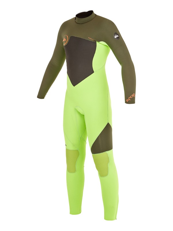 quiksilver, Syncro GBS 3/2mm - Back Zip Wetsuit, F. LIME/ IVY (xggc) 0 Syncro GBS 3/2mm - Back Zip Wetsuit AQBW103016 Quiksilver