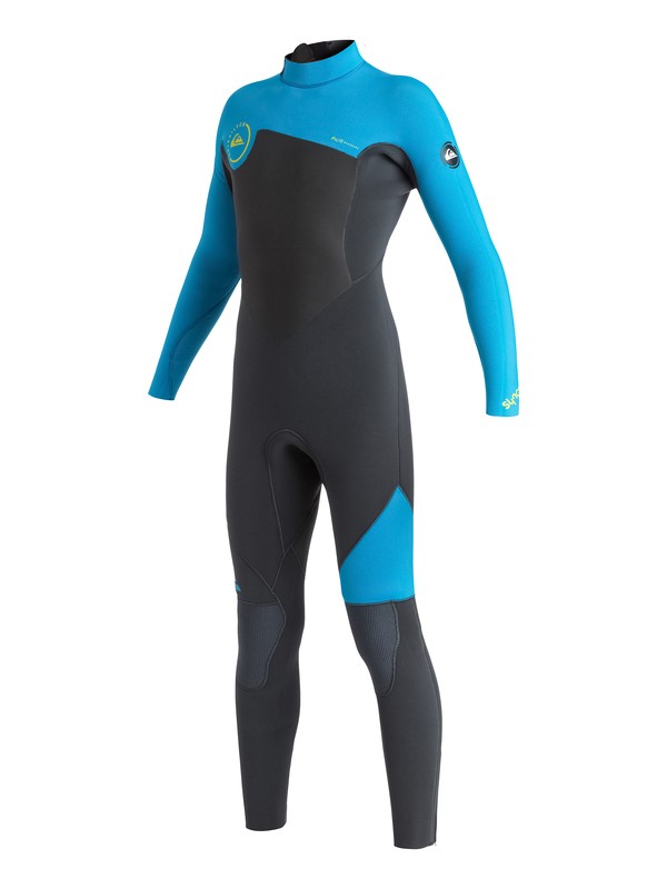 quiksilver, Syncro GBS 5/4/3mm - Back Zip Wetsuit, GRAPHITE/ CYAN (xkkb) 0 Syncro GBS 5/4/3mm - Back Zip Wetsuit AQBW103022 Quiksilver