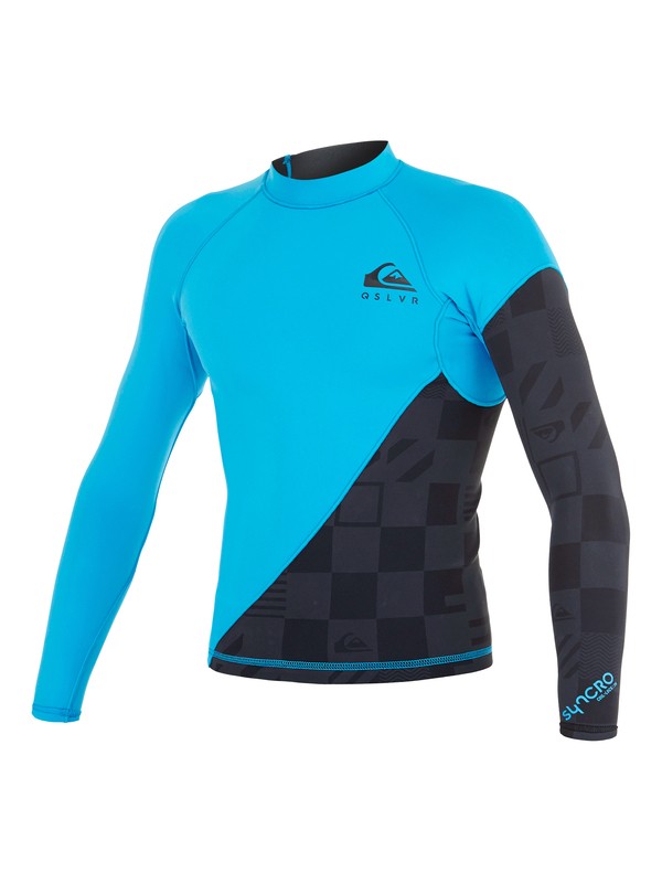 quiksilver, Syncro 1mm - Top de combinaison, BLACK/CYAN (xkkb) 0 Syncro 1mm - Top de combinaison Noir AQBW803005 Quiksilver