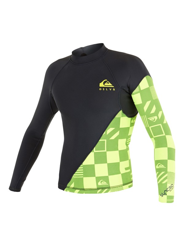 quiksilver, Syncro 1mm - Top muta, GRAPHITE/ F. LEMON (xkkg) 0 Syncro 1mm - Top muta Black AQBW803005 Quiksilver