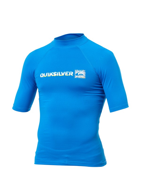 quiksilver, Boys Phaser Short Sleeve Rashguard, ASTER BLUE (blu) 0 Boys Phaser Short Sleeve Rashguard AQBWR00002 Quiksilver