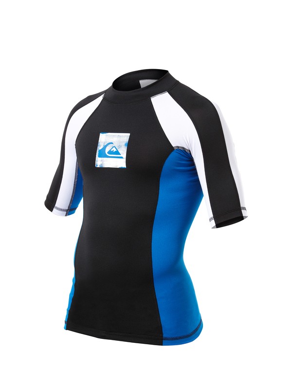 quiksilver, Boys 8-16 Walk About SS Rashguard, BLACK BLUE (bbl) 0 Boys 8-16 Walk About SS Rashguard AQBWR00008 Quiksilver