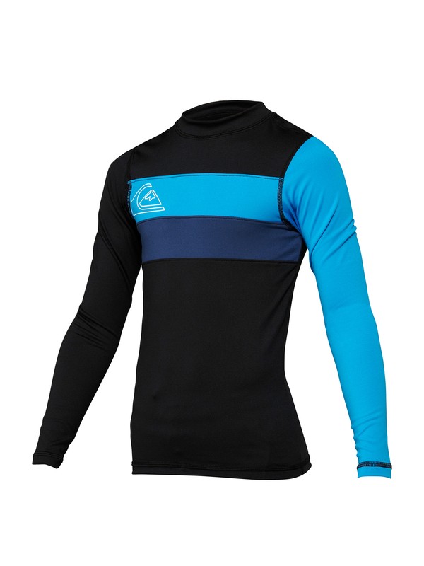 quiksilver, Boys 8-16 No Frills LS Rashguard, BLACK (blk) 0 Boys 8-16 No Frills LS Rashguard AQBWR00020 Quiksilver