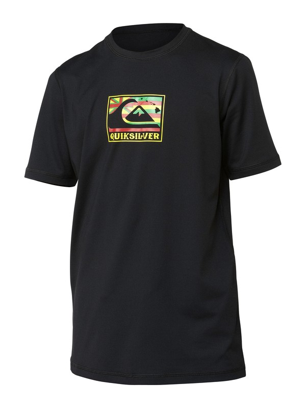 quiksilver, Boys Pride Short Sleeve Rashguard, BLACK (kvd0) 0 Boys Pride Short Sleeve Rashguard AQBWR00055 Quiksilver