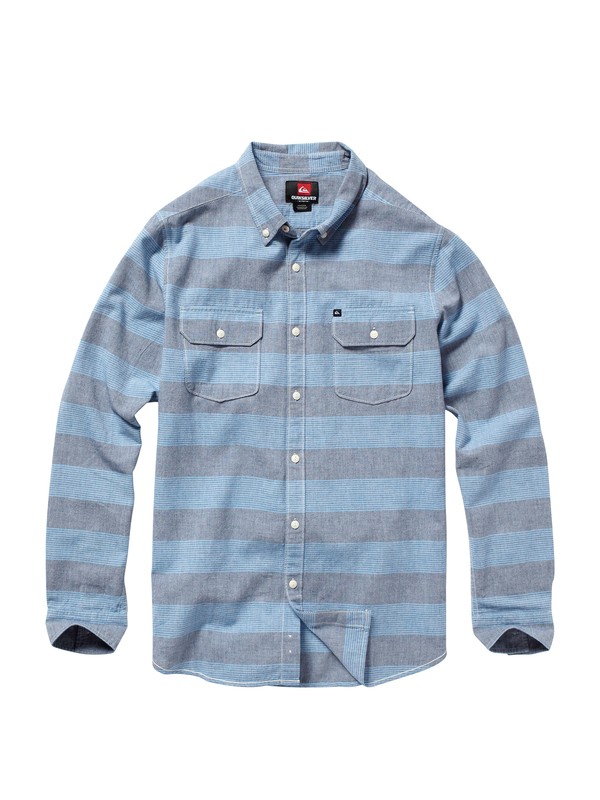 quiksilver, Boys 8-16 El Tube Release Long Sleeve Shirt, VINTAGE BLUE (btk3) 0 Boys 8-16 El Tube Release Long Sleeve Shirt AQBWT00033 Quiksilver