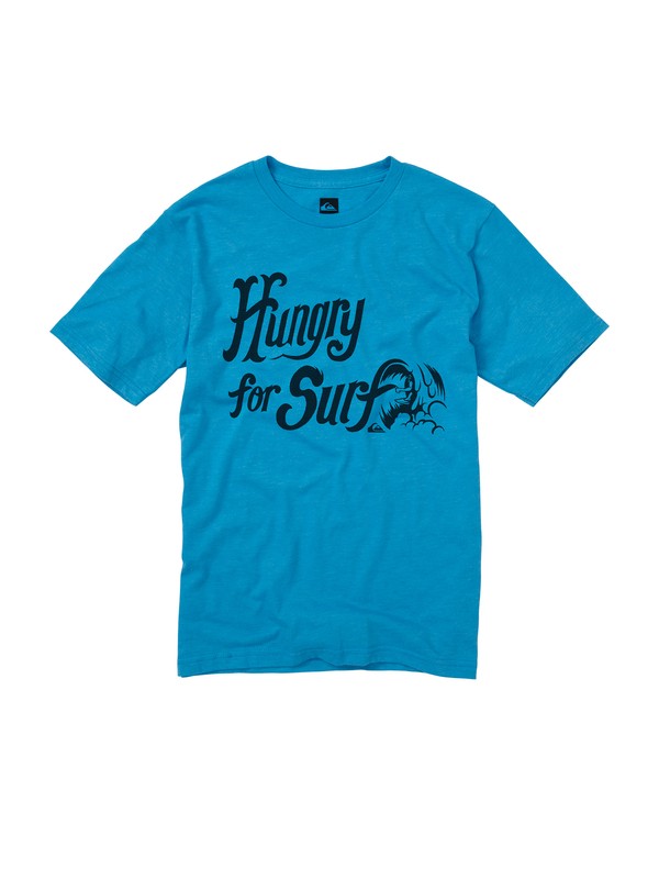 quiksilver, Boys 8-16 Hungry 4 Surf T-Shirt, CYAN HEATHER (bmjh) 0 Boys 8-16 Hungry 4 Surf T-Shirt AQBZT00432 Quiksilver