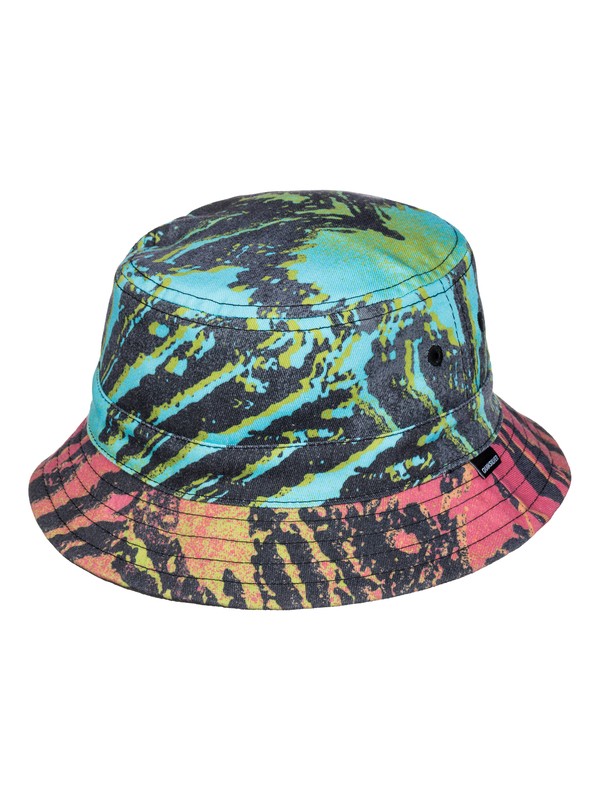 quiksilver, Mystery - Bucket Hat, GLITCHED FIERY CORAL (mkz6) 0 Mystery - Bucket Hat AQKHA03104 Quiksilver