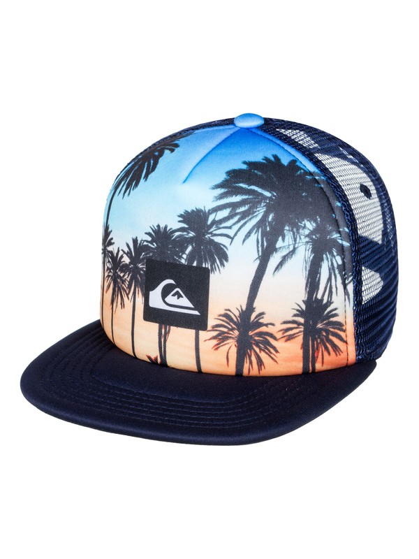 quiksilver, Mix Tape - Trucker Cap, SILVER LAKE BLUE (bjq0) 0 Mix Tape - Trucker Cap Blue AQKHA03195 Quiksilver