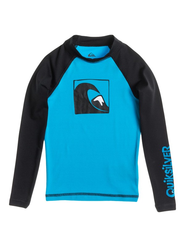 quiksilver, Main Peak - Rash vest a maniche lunghe, HAWAIIAN OCEAN/BLACK (xbbk) 0 Main Peak - Rash vest a maniche lunghe AQKWR03002 Quiksilver