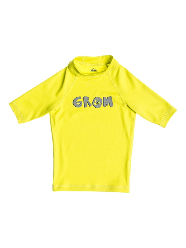 quiksilver, Grom - Short Sleeve Rash Vest, SULPHUR SPRING (ggp0) 0 Grom - Short Sleeve Rash Vest AQKWR03005 Quiksilver