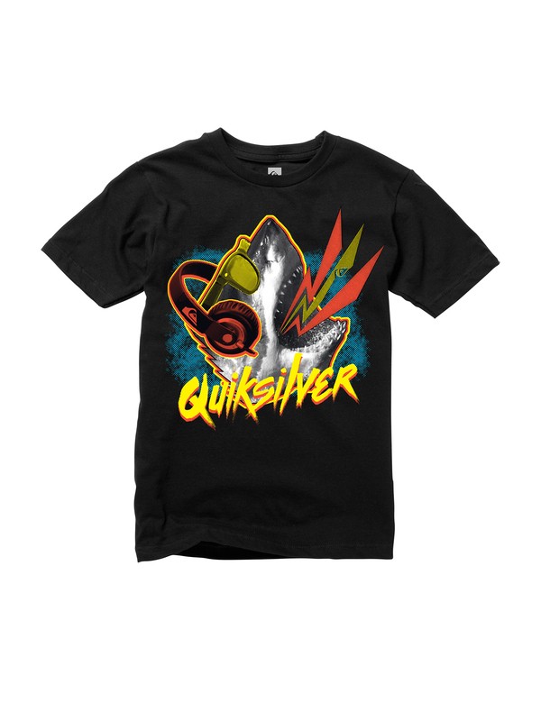 quiksilver, Boys 2-7 Party Shark T-Shirt, BLACK (kvj0) 0 Boys 2-7 Party Shark T-Shirt AQKZT00302 Quiksilver