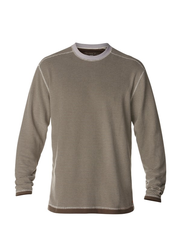 quiksilver, Men's Back Bay 2 Long Sleeve T-Shirt, BARK (kqy0) 0 Men's Back Bay 2 Long Sleeve T-Shirt AQMKT03007 Quiksilver