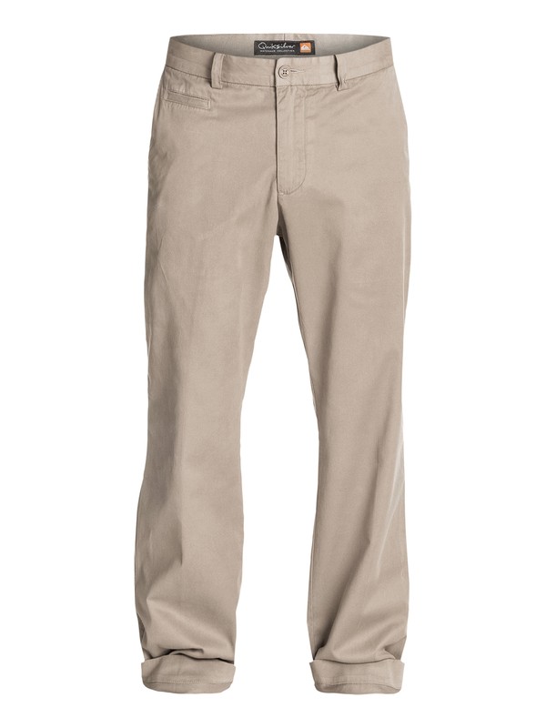 quiksilver, Men's Brizzie Long Chino Pants, ROPE (tms0) 0 Men's Brizzie Long Chino Pants Beige AQMNP03009 Quiksilver